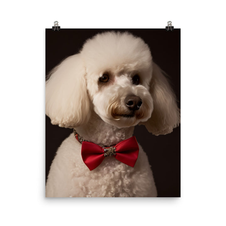Poodle in a Bowtie Photo paper poster - PosterfyAI.com