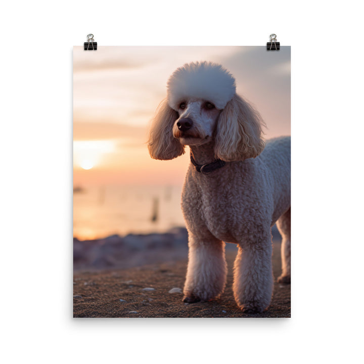 Poodle by the Seaside Photo paper poster - PosterfyAI.com
