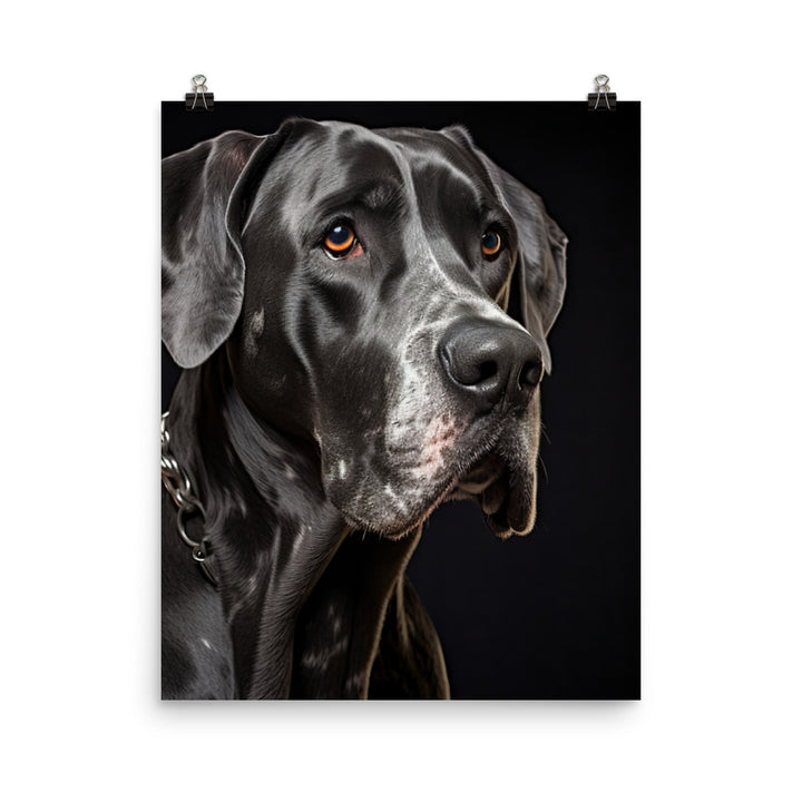 Noble Great Dane Portrait Photo paper poster - PosterfyAI.com