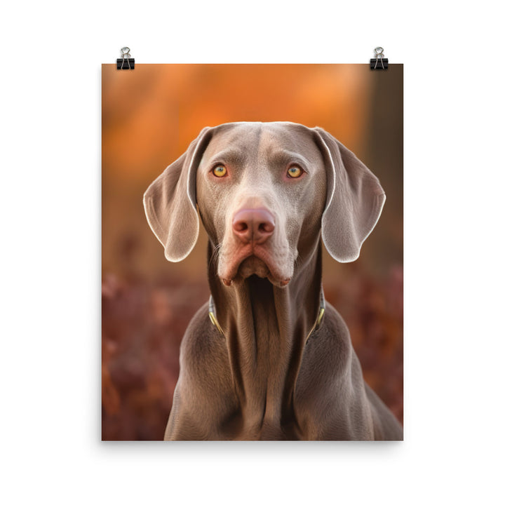Majestic Weimaraner Photo paper poster - PosterfyAI.com