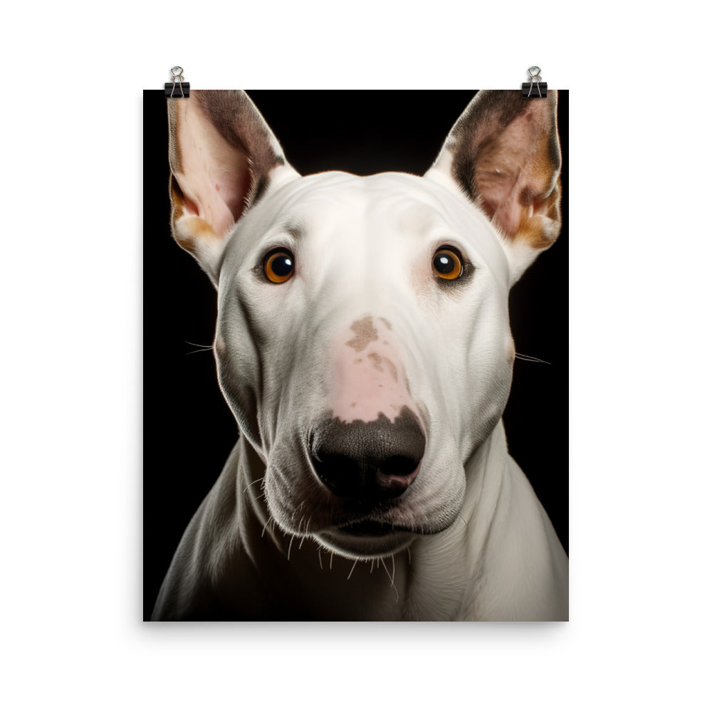 Majestic Bull Terrier Photo paper poster - PosterfyAI.com