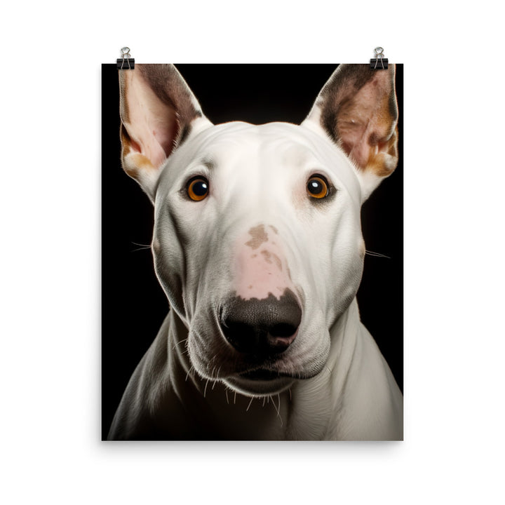 Majestic Bull Terrier Photo paper poster - PosterfyAI.com