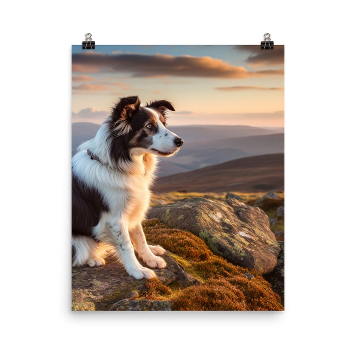 Majestic Border Collie Photo paper poster - PosterfyAI.com