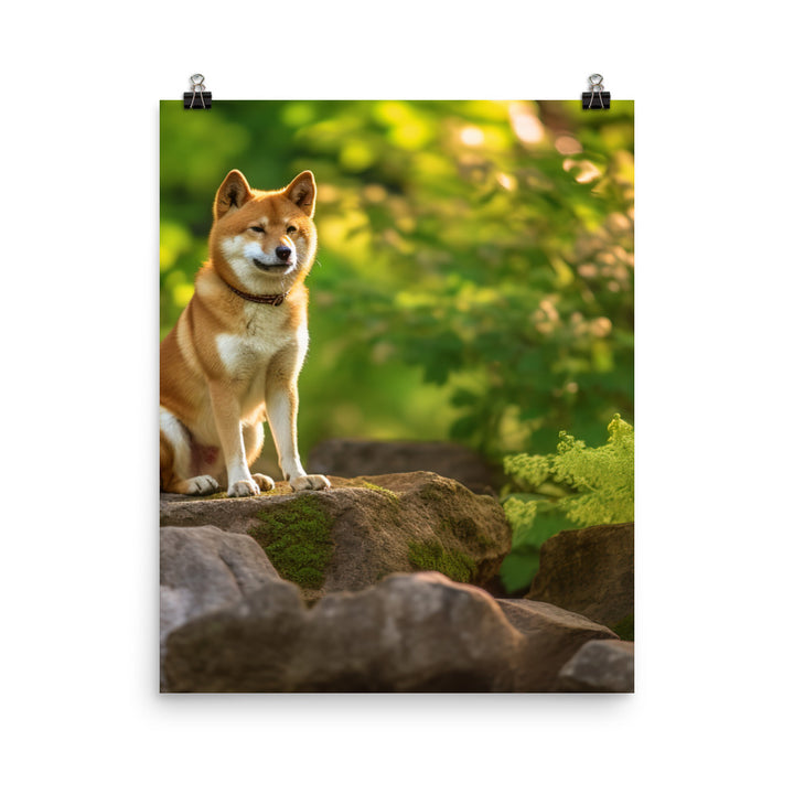 Magnificent Shiba Inu Photo paper poster - PosterfyAI.com