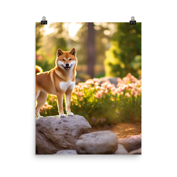 Magnificent Shiba Inu Photo paper poster - PosterfyAI.com