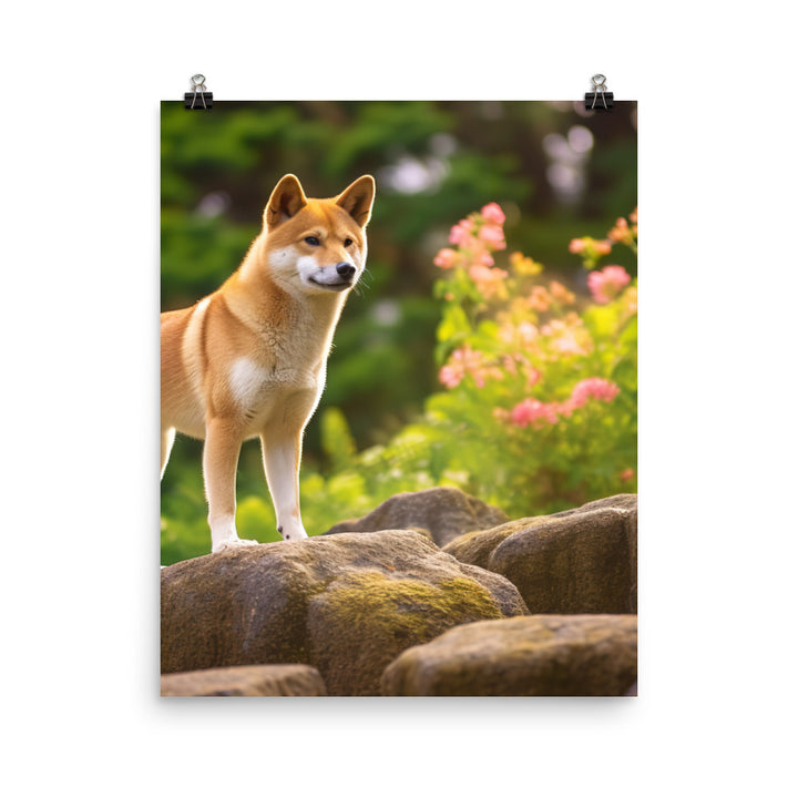 Magnificent Shiba Inu Photo paper poster - PosterfyAI.com