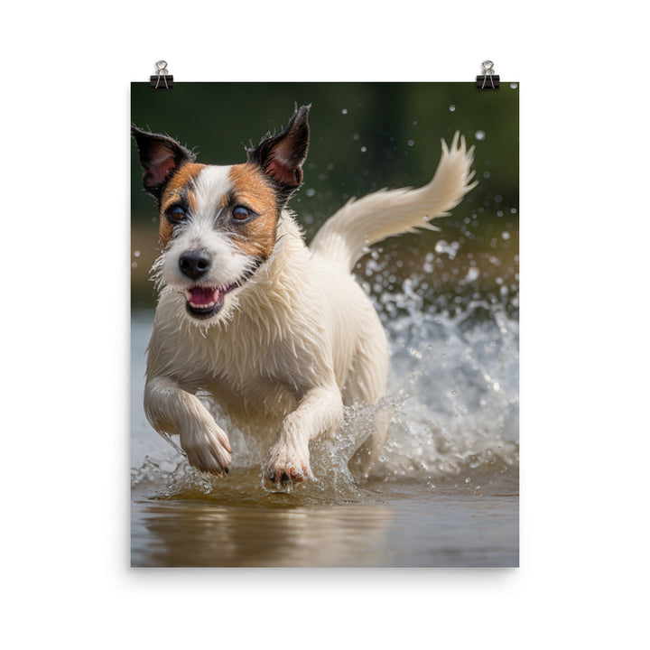 Jack Russell Terriers Comical Expression Photo paper poster - PosterfyAI.com