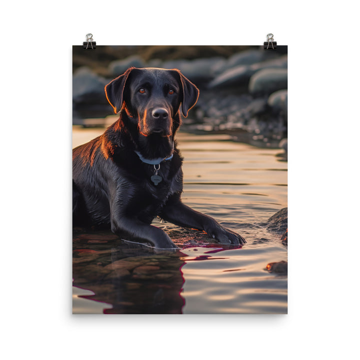 Intelligent Labrador Retriever Photo paper poster - PosterfyAI.com
