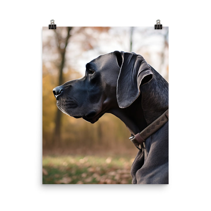 Graceful Great Dane Gazing Photo paper poster - PosterfyAI.com