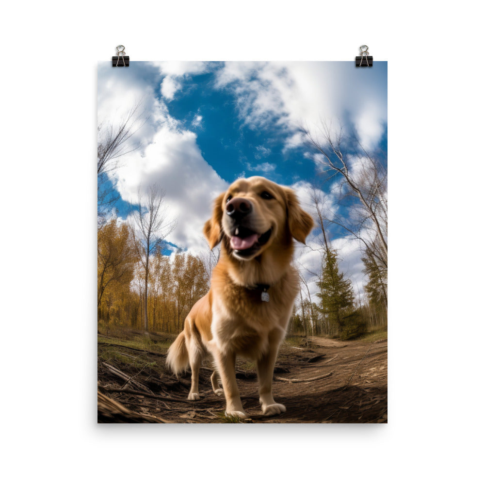 Golden Retriever Photo paper poster - PosterfyAI.com