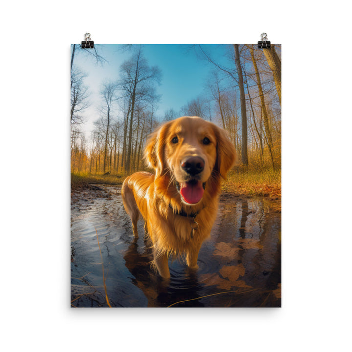 Golden Retriever Photo paper poster - PosterfyAI.com