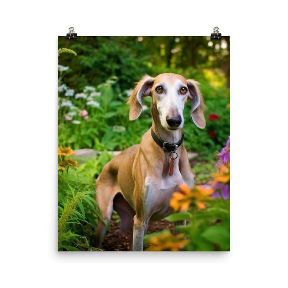 Elegant Saluki Photo paper poster - PosterfyAI.com