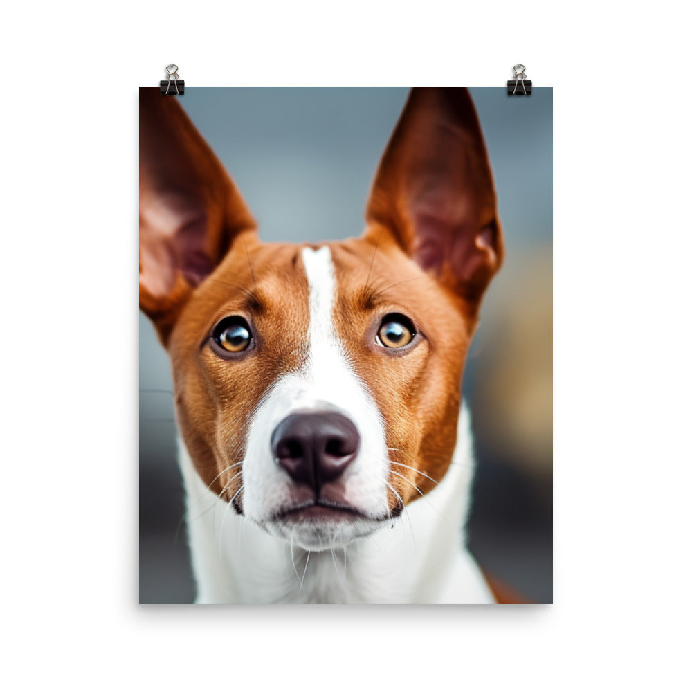 Curious Basenji Photo paper poster - PosterfyAI.com