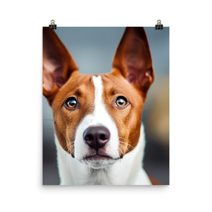 Curious Basenji Photo paper poster - PosterfyAI.com