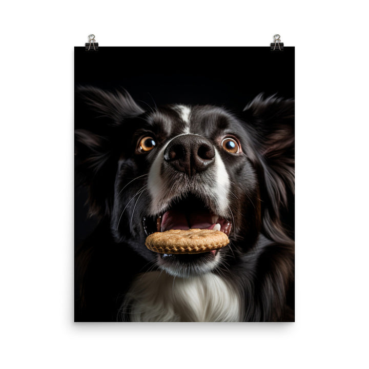 Clever Border Collie Photo paper poster - PosterfyAI.com