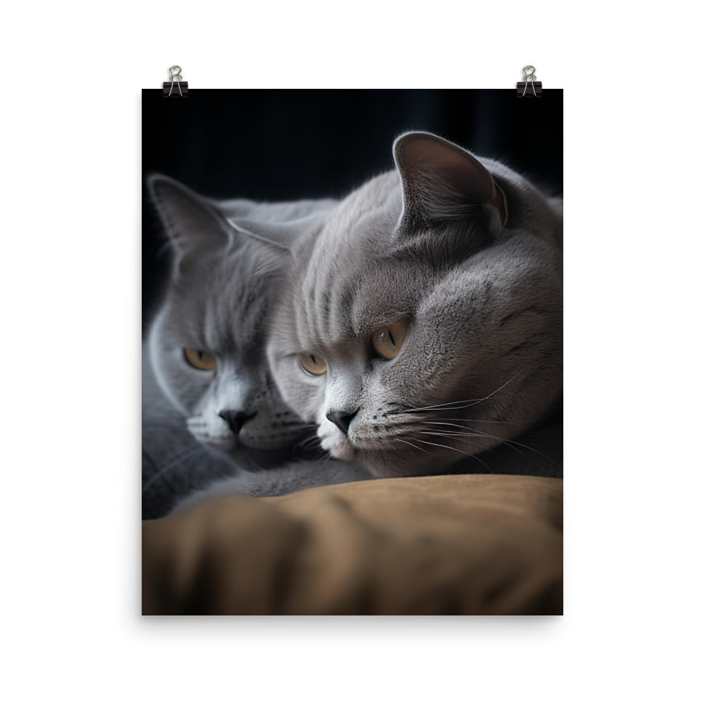 British Shorthair Cat Photo paper poster - PosterfyAI.com