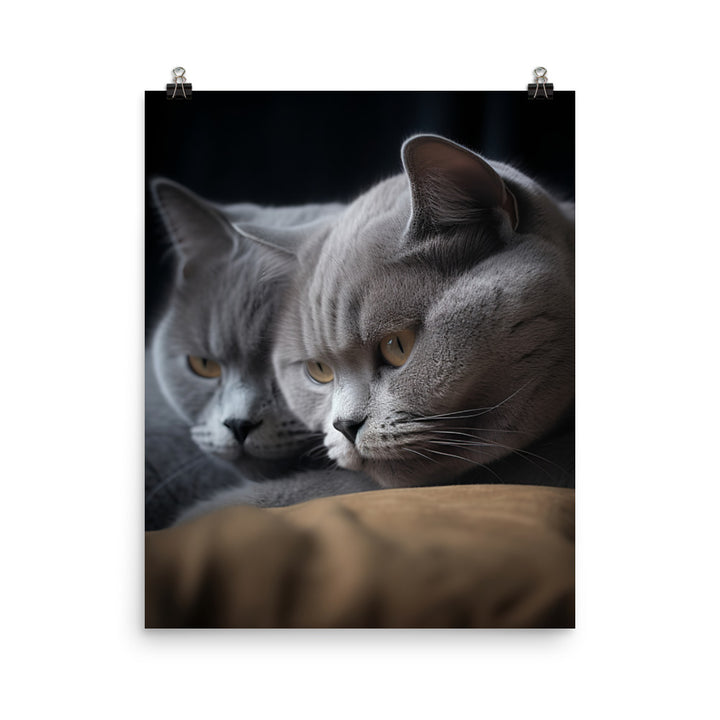 British Shorthair Cat Photo paper poster - PosterfyAI.com