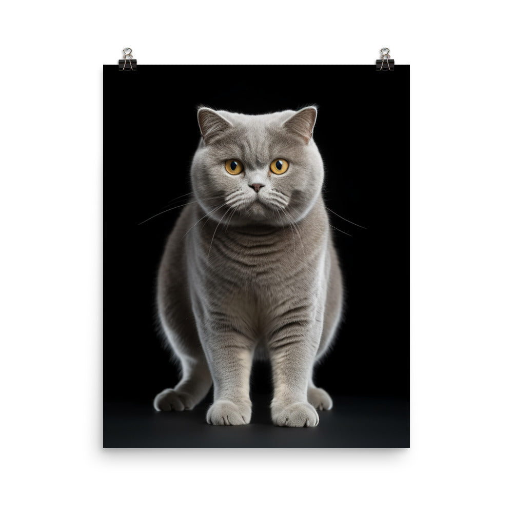 British Shorthair Cat Photo paper poster - PosterfyAI.com