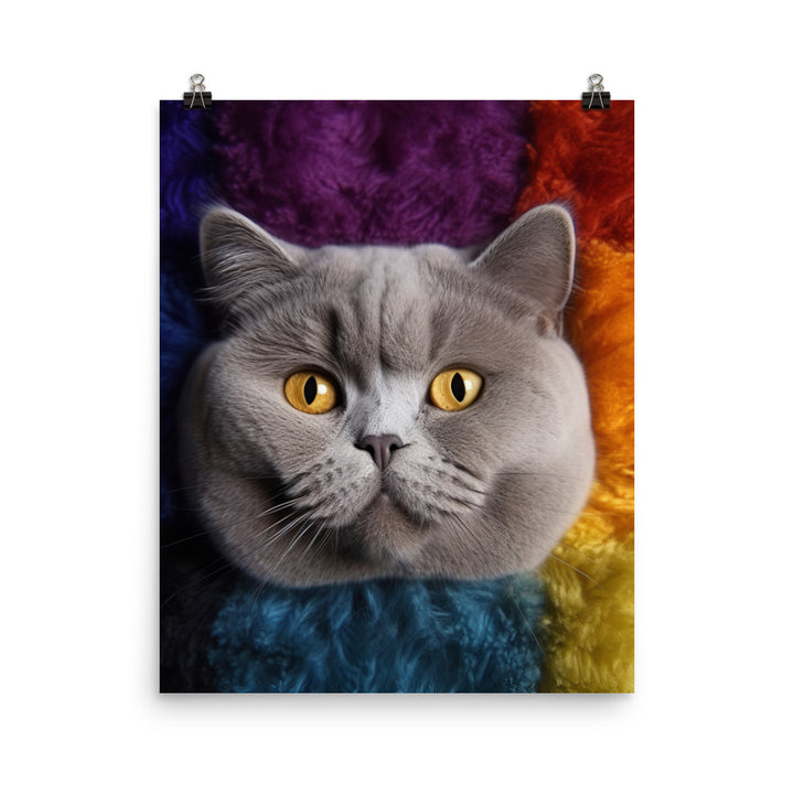 British Shorthair Cat Photo paper poster - PosterfyAI.com