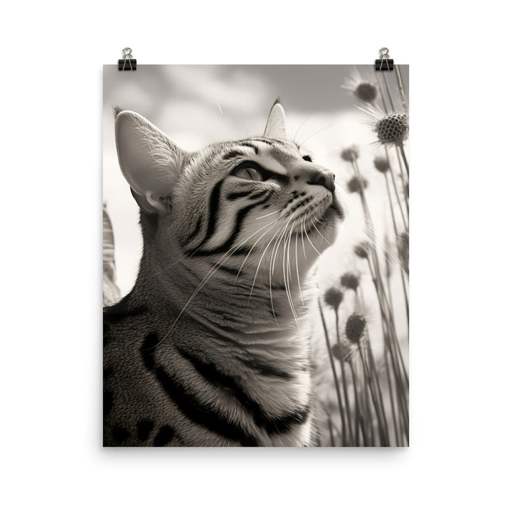 Egyptian Mau Cat Photo paper poster - PosterfyAI.com