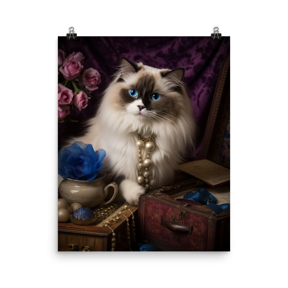 Ragdoll in Wonderland Photo paper poster - PosterfyAI.com