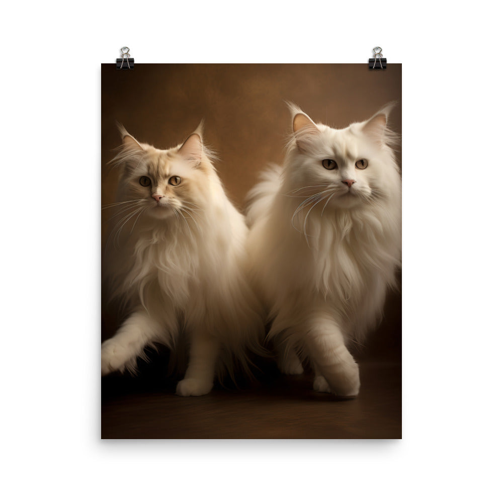 Ragdoll Cat in Motion Photo paper poster - PosterfyAI.com