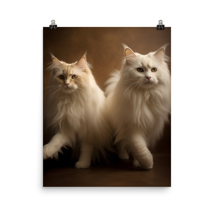 Ragdoll Cat in Motion Photo paper poster - PosterfyAI.com