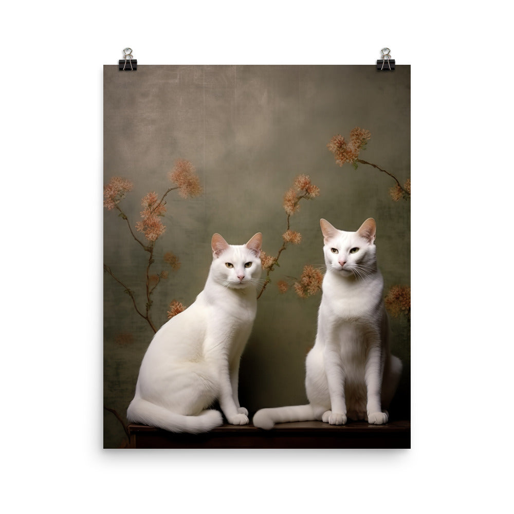 Japanese Bobtail Cat Photo paper poster - PosterfyAI.com