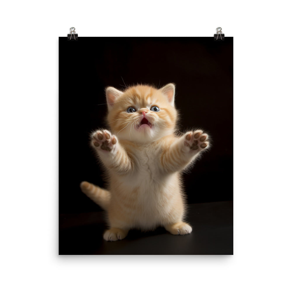 Exotic Shorthair Kitten Photo paper poster - PosterfyAI.com