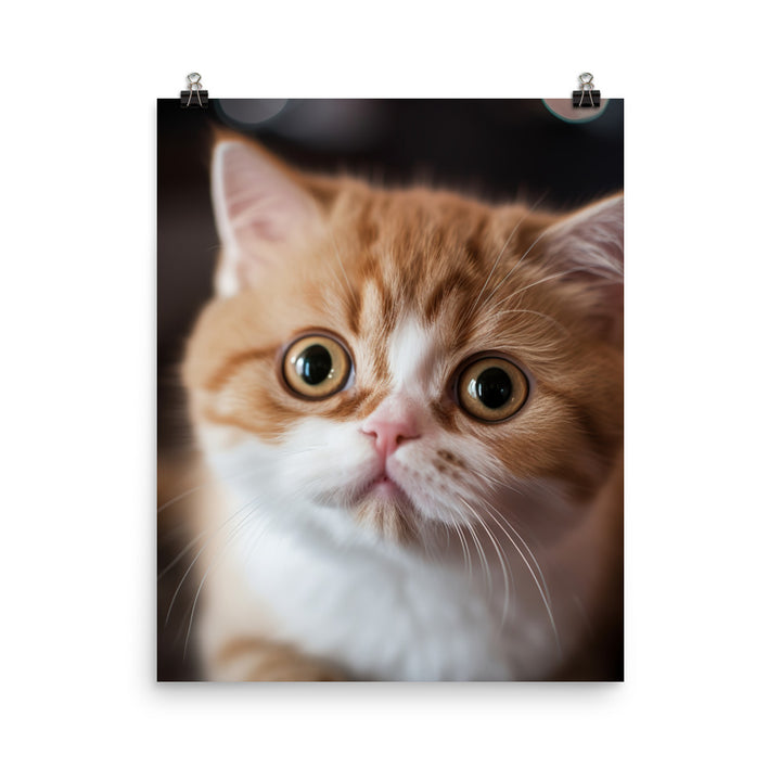 Exotic Shorthair Kitten Photo paper poster - PosterfyAI.com