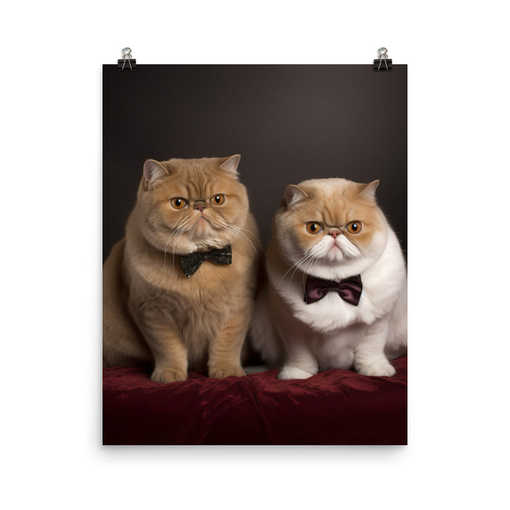 Exotic Shorthair Cat Photo paper poster - PosterfyAI.com