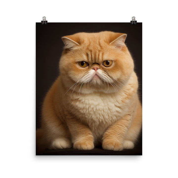 Elegance of Exotic Shorthair Cat Photo paper poster - PosterfyAI.com