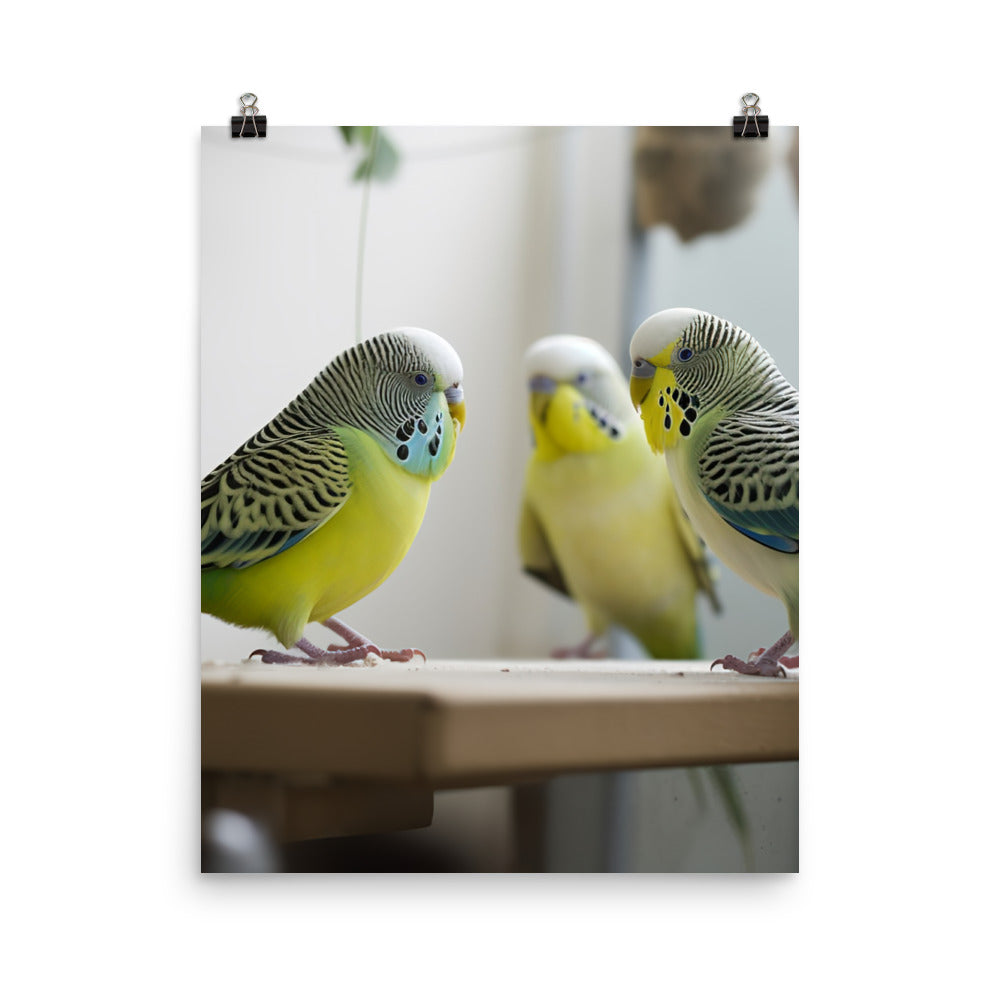 Budgerigar Photo paper poster - PosterfyAI.com
