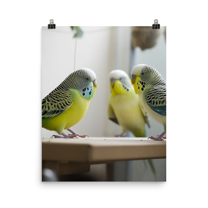 Budgerigar Photo paper poster - PosterfyAI.com