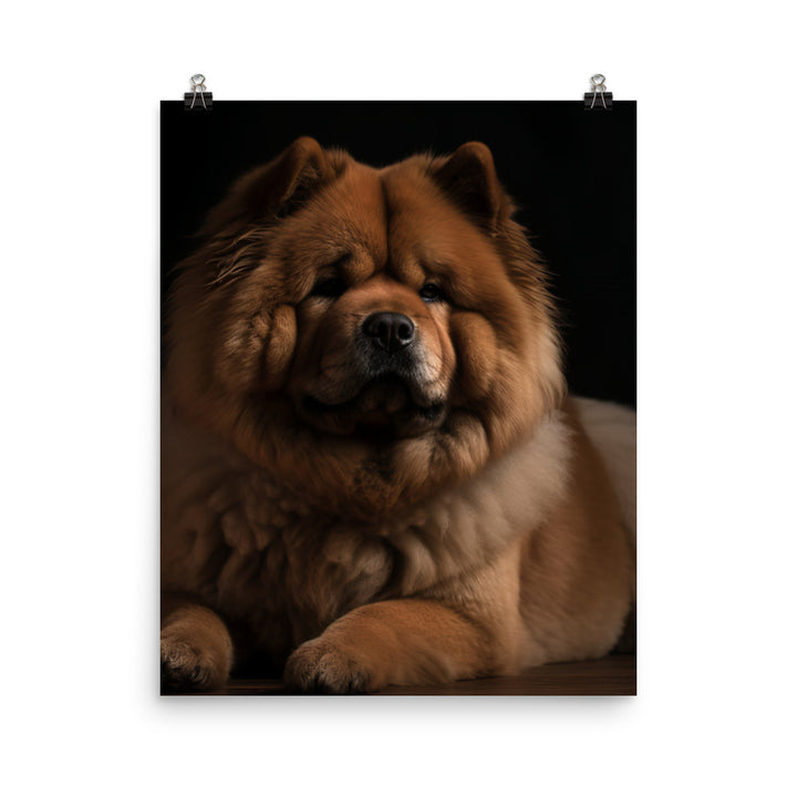 Chow Chow Sitting Proudly Photo paper poster - PosterfyAI.com