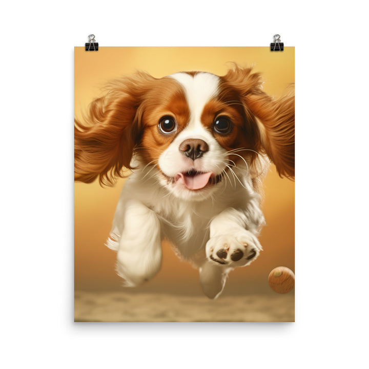 Cavalier King Charles Spaniell Photo paper poster - PosterfyAI.com