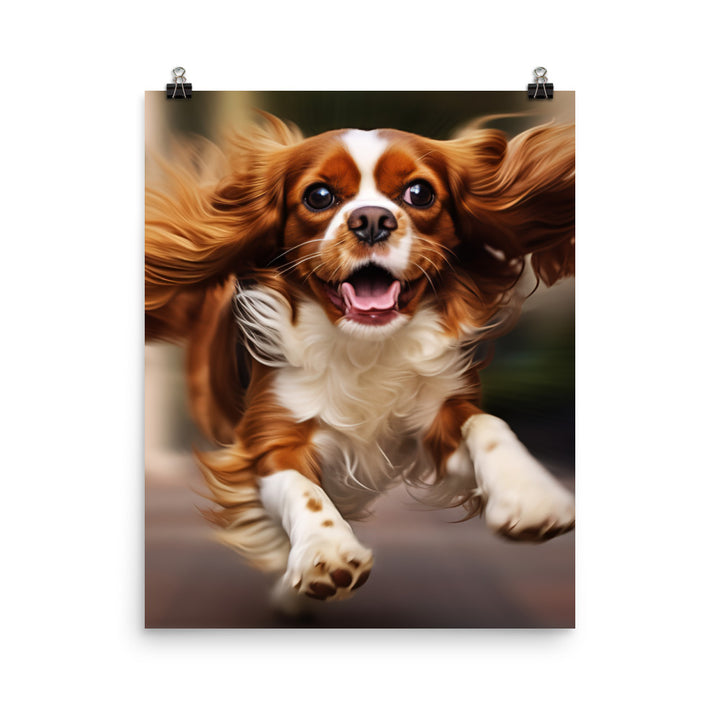 Cavalier King Charles Spaniel Photo paper poster - PosterfyAI.com