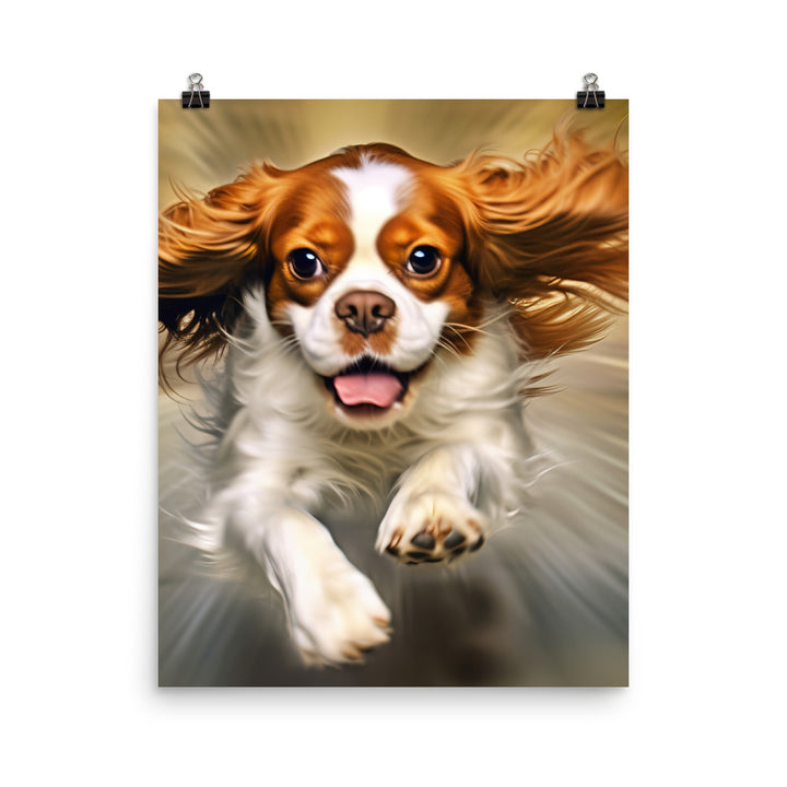 Cavalier King Charles Spaniel Photo paper poster - PosterfyAI.com
