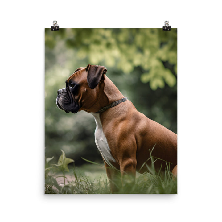 Boxer in the Park Photo paper poster - PosterfyAI.com