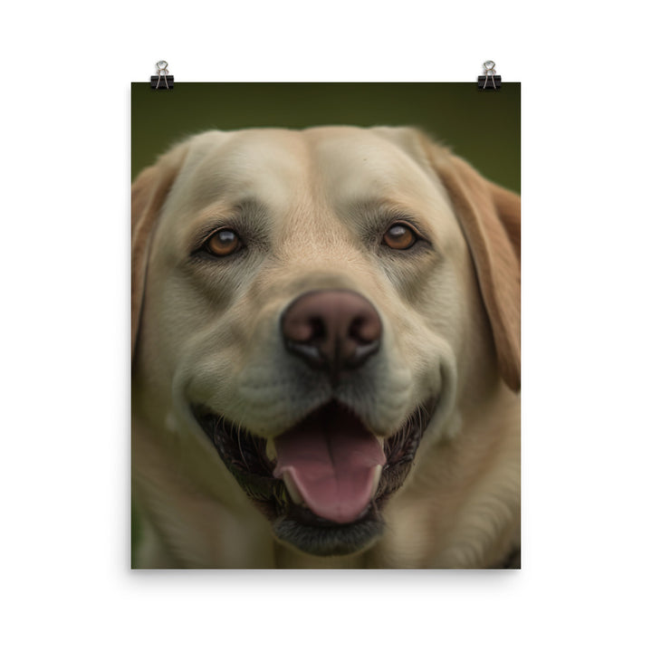 A portrait of a happy Labrador Retriever Photo paper poster - PosterfyAI.com