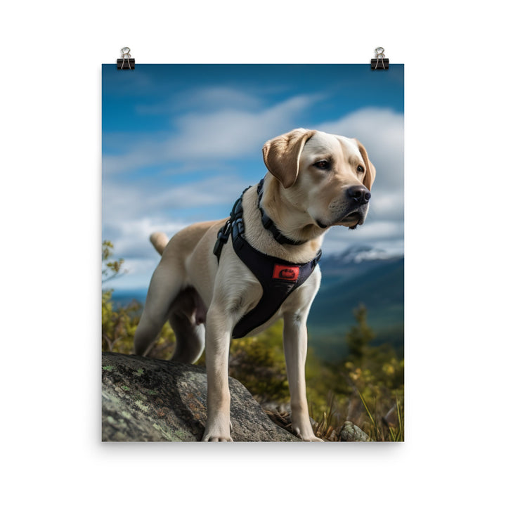 A Labrador Retriever enjoying the great outdoors Photo paper poster - PosterfyAI.com
