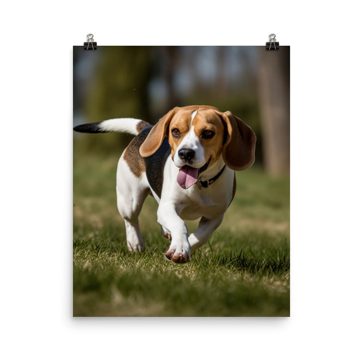 A day in the park with my Beagle Photo paper poster - PosterfyAI.com