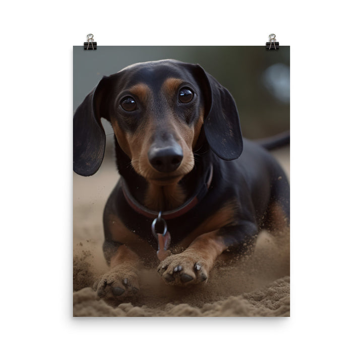 A Day in the Life of a Dachshund Photo paper poster - PosterfyAI.com