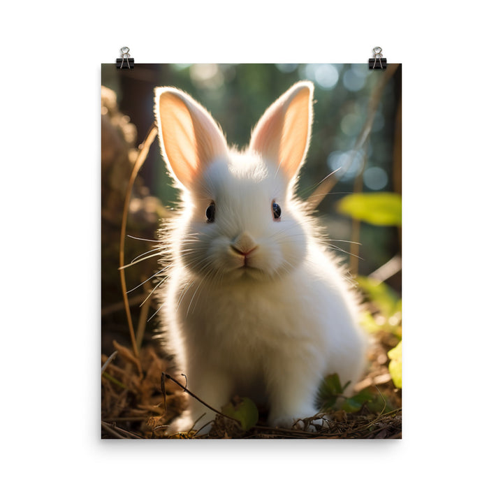 Florida White Bunny Photo paper poster - PosterfyAI.com