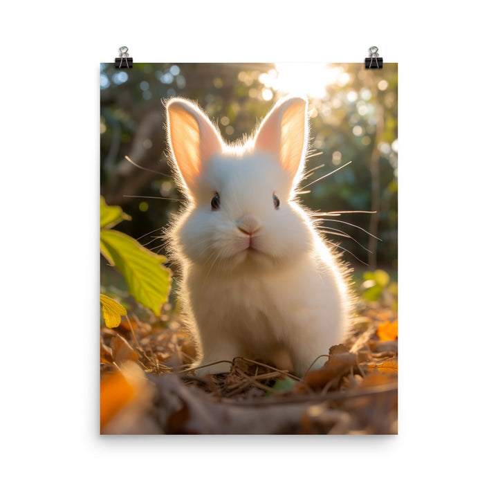Florida White Bunny Photo paper poster - PosterfyAI.com