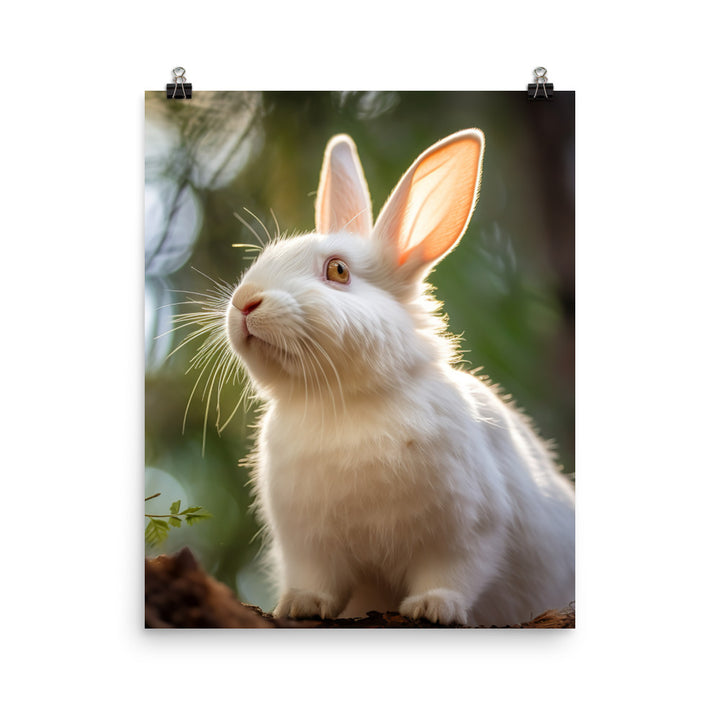 Florida White Bunny Photo paper poster - PosterfyAI.com