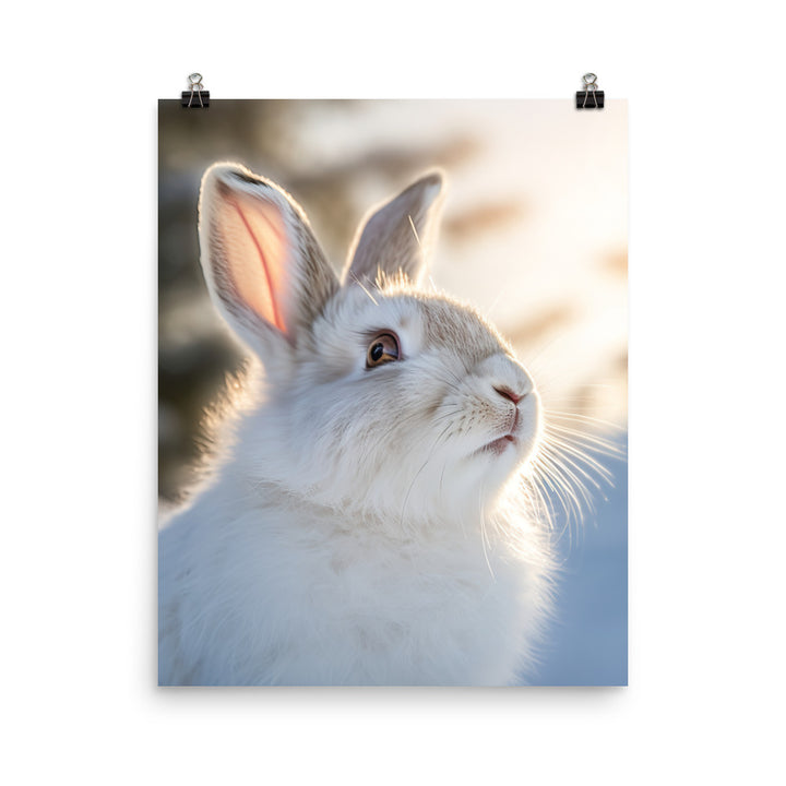 Florida White Bunny Photo paper poster - PosterfyAI.com
