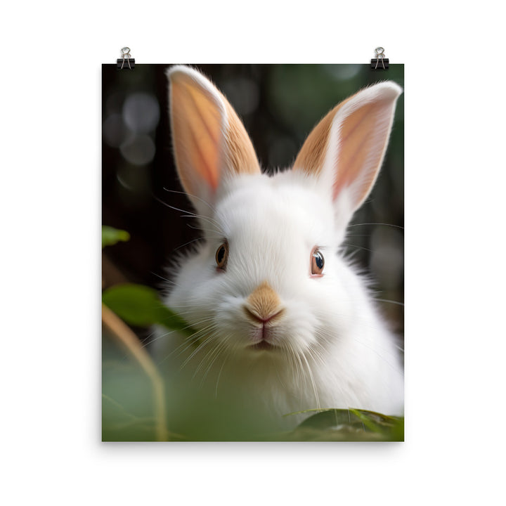 Florida White Bunny Photo paper poster - PosterfyAI.com