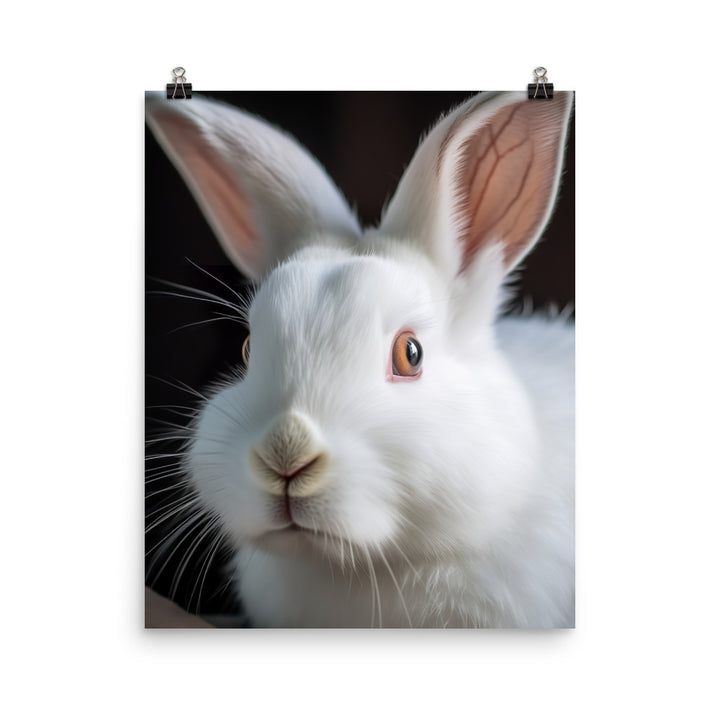 Florida White Bunny Photo paper poster - PosterfyAI.com