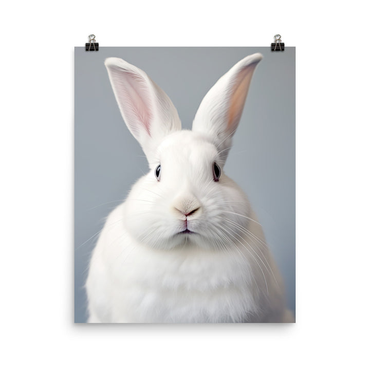 Florida White Bunny Photo paper poster - PosterfyAI.com